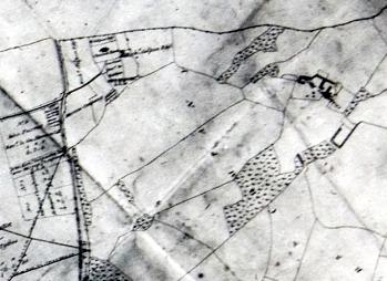 The area around the church in 1800 [MA30]